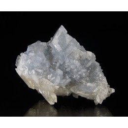 Blue Baryte on Calcite, Moscona Mine M03704
